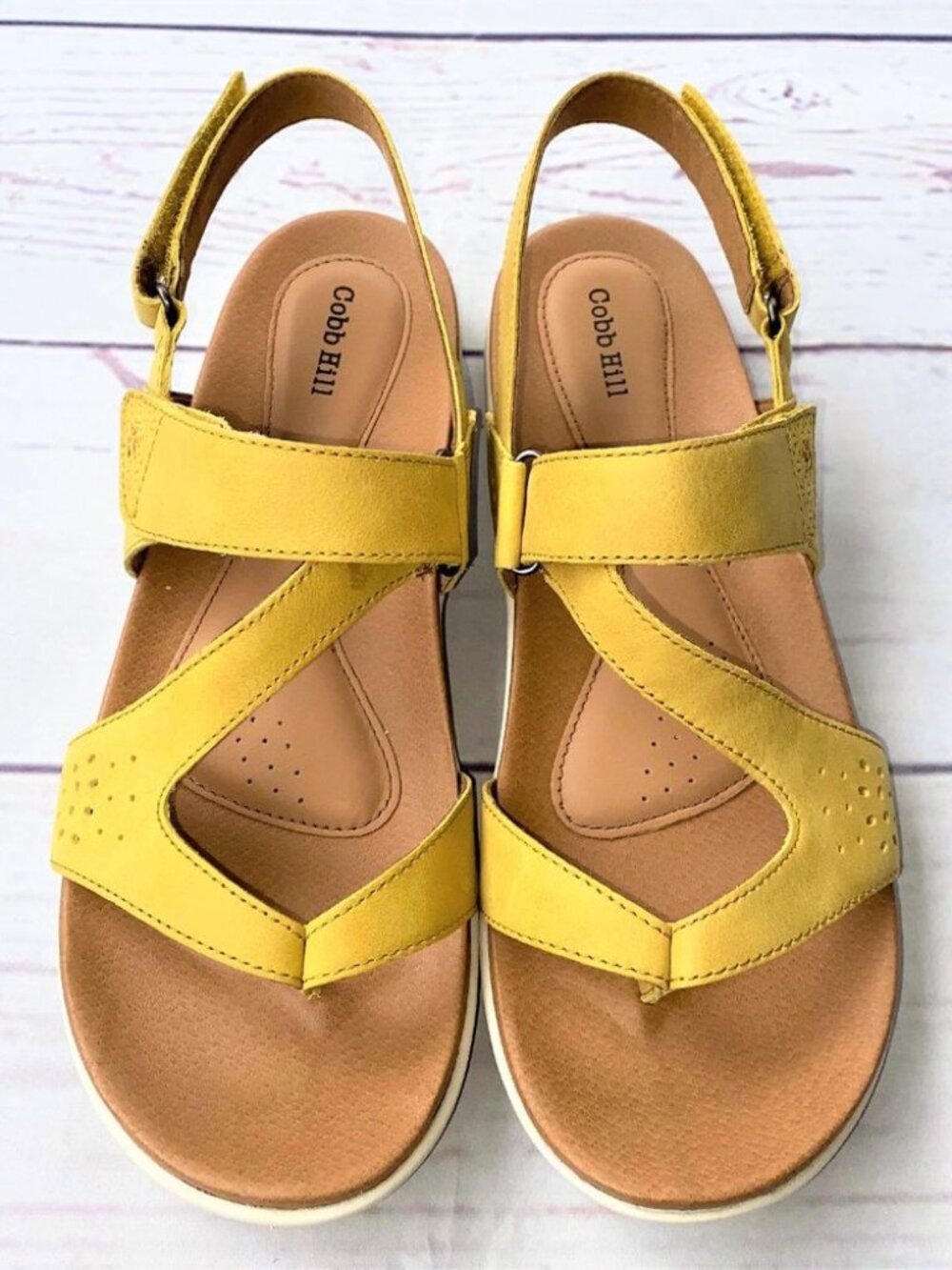 Rockport Cobb Hill Rubey Thong Sling Sandals - Leather Size 7M